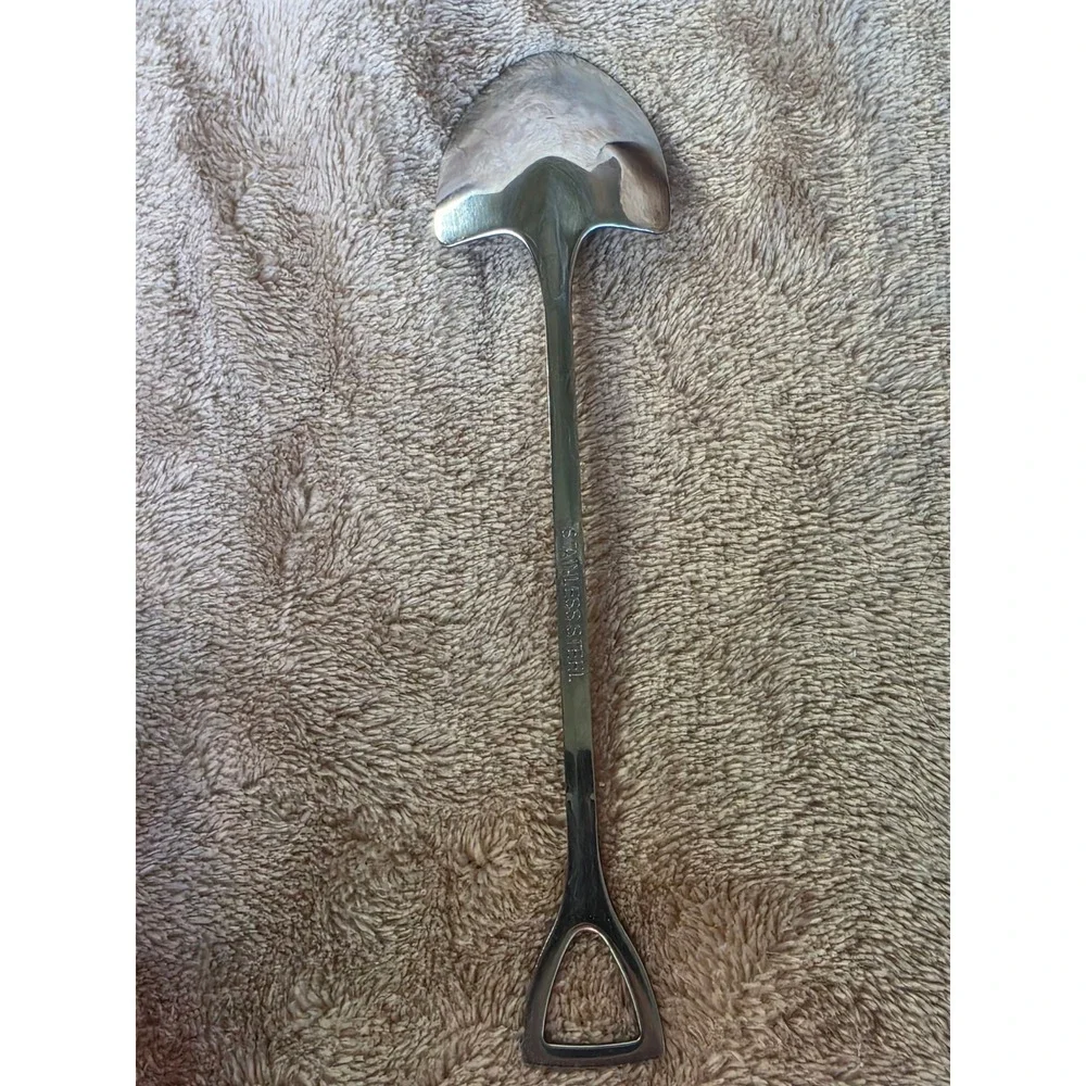 Love Grows Here Shovel Spoon Stainless Steel Long Handle Dessert Coffee Scoop